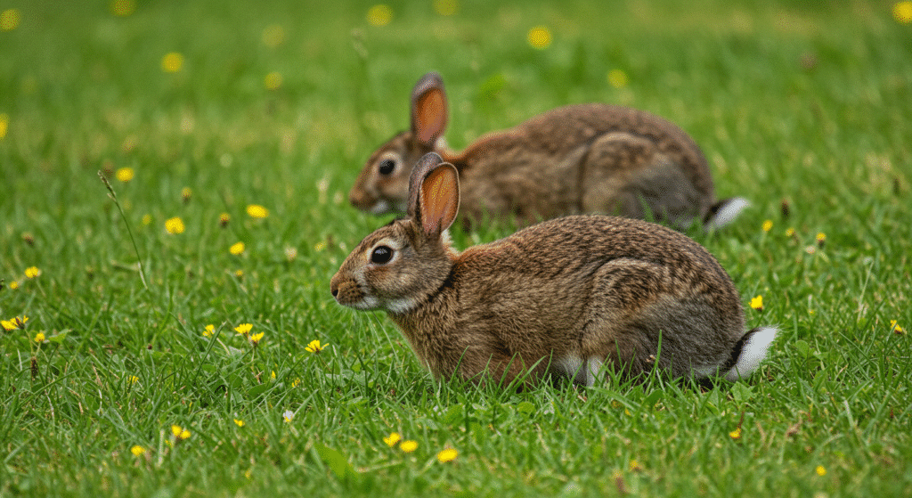 Two rabbits Oryctolagus cuniculus