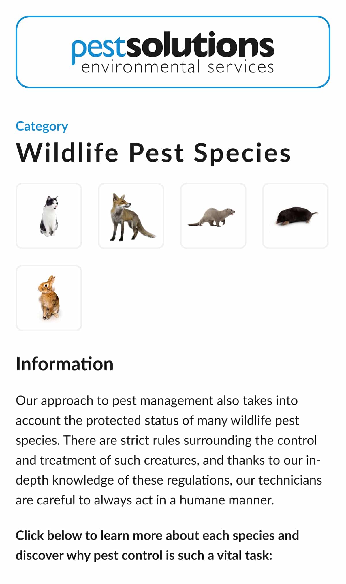 Wildlife Pest Species